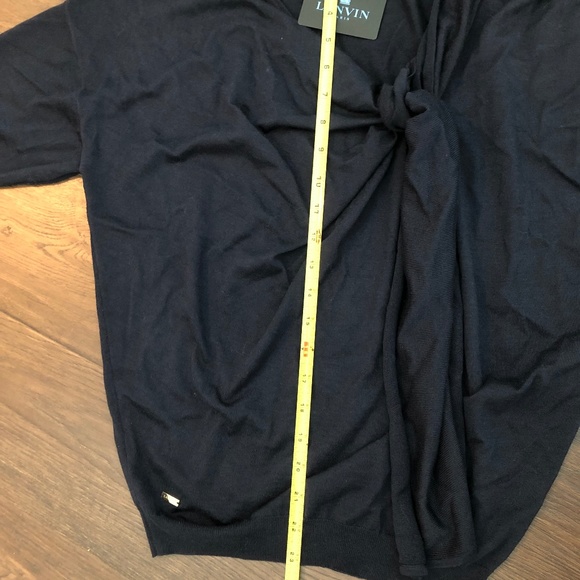 Navy blue Lanvin cashmere silk wool doleman sleeve sweater NWT, size small - Picture 7 of 9